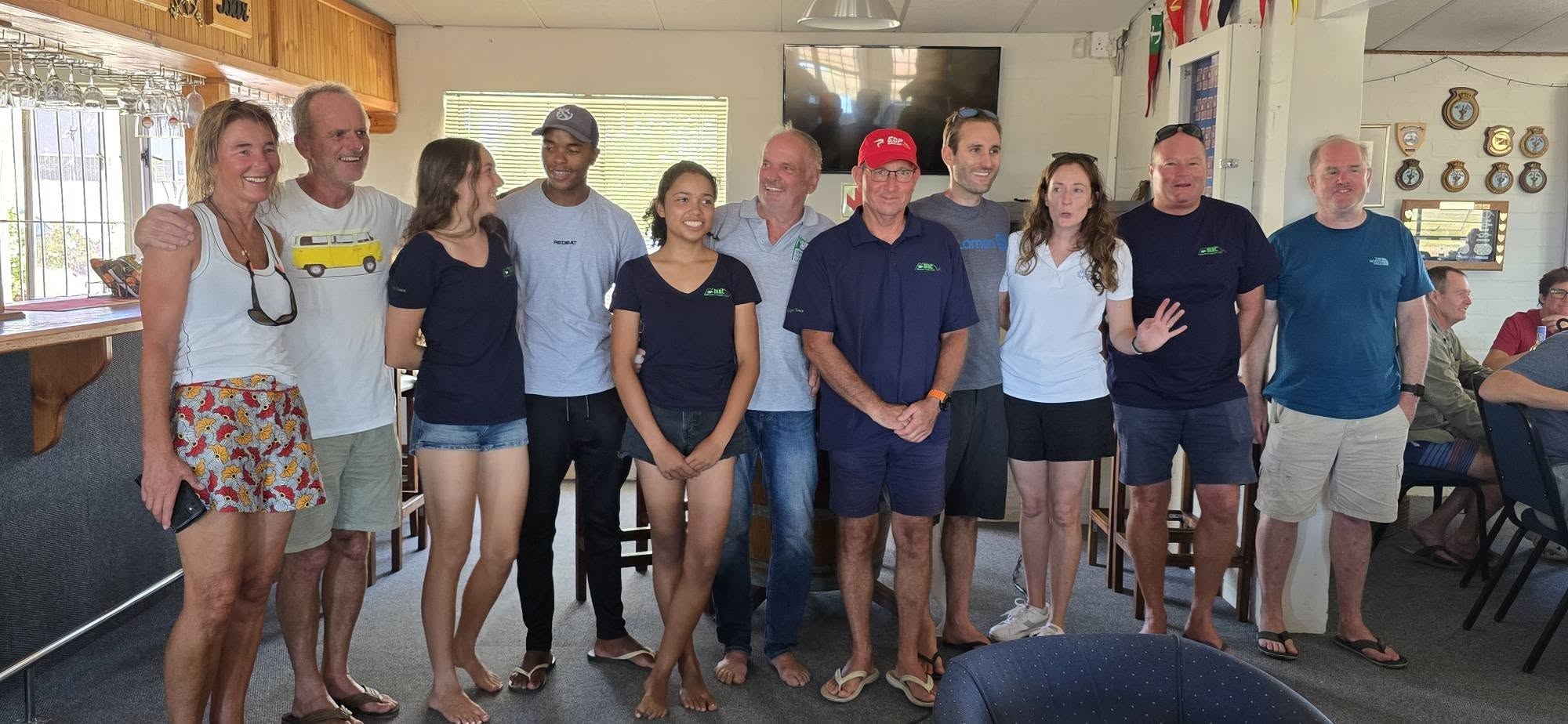 Milnerton Aquatic Club sailors at the 2026 Port Owen River Race prizegiving