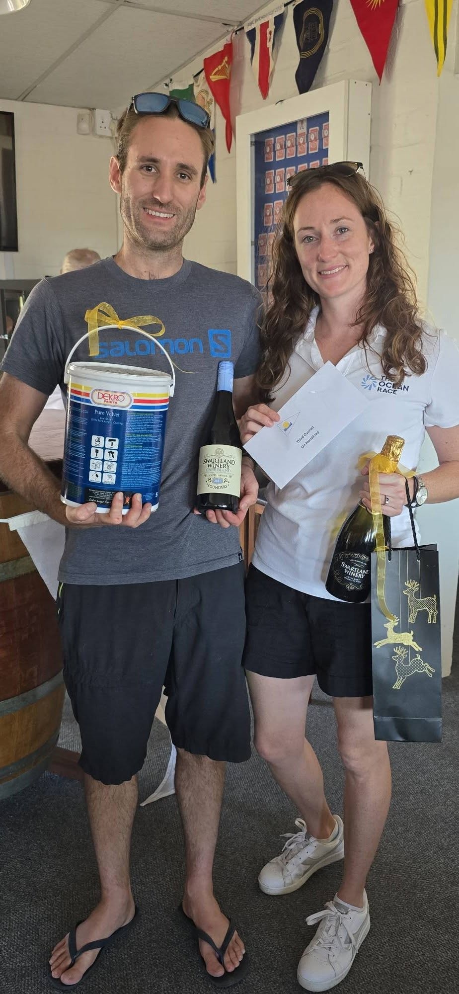 Prizegiving following the 2026 Port Owen River Race