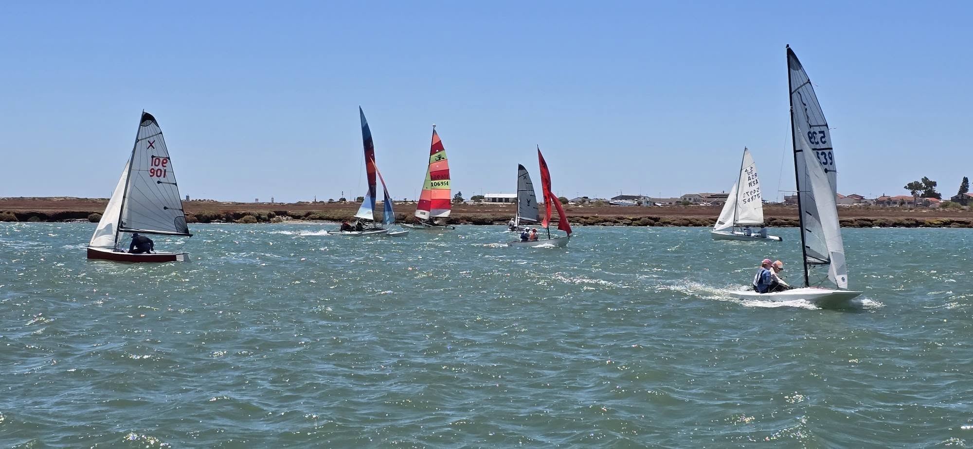 Racing on the Berg River during the 2026 Port Owen River Race.