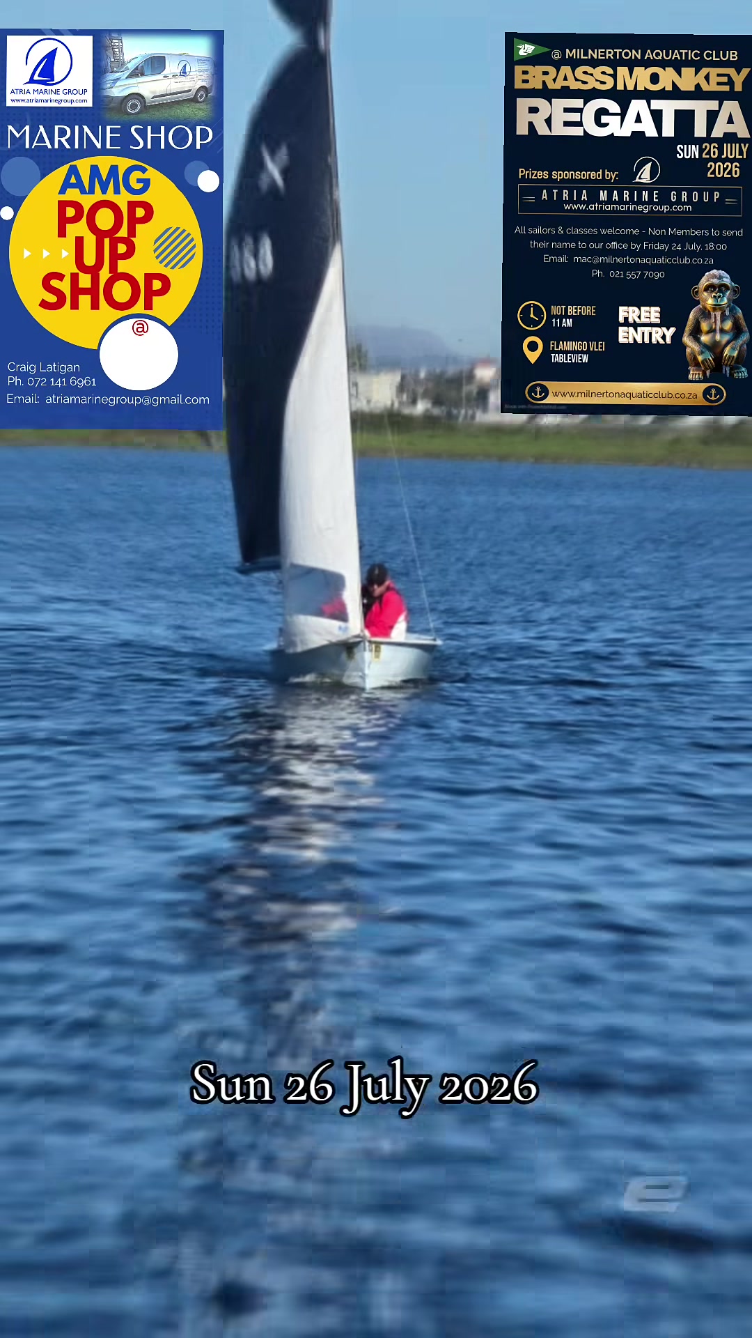 Sailing at Milnerton during the Brass Monkey Regatta on 26 July.