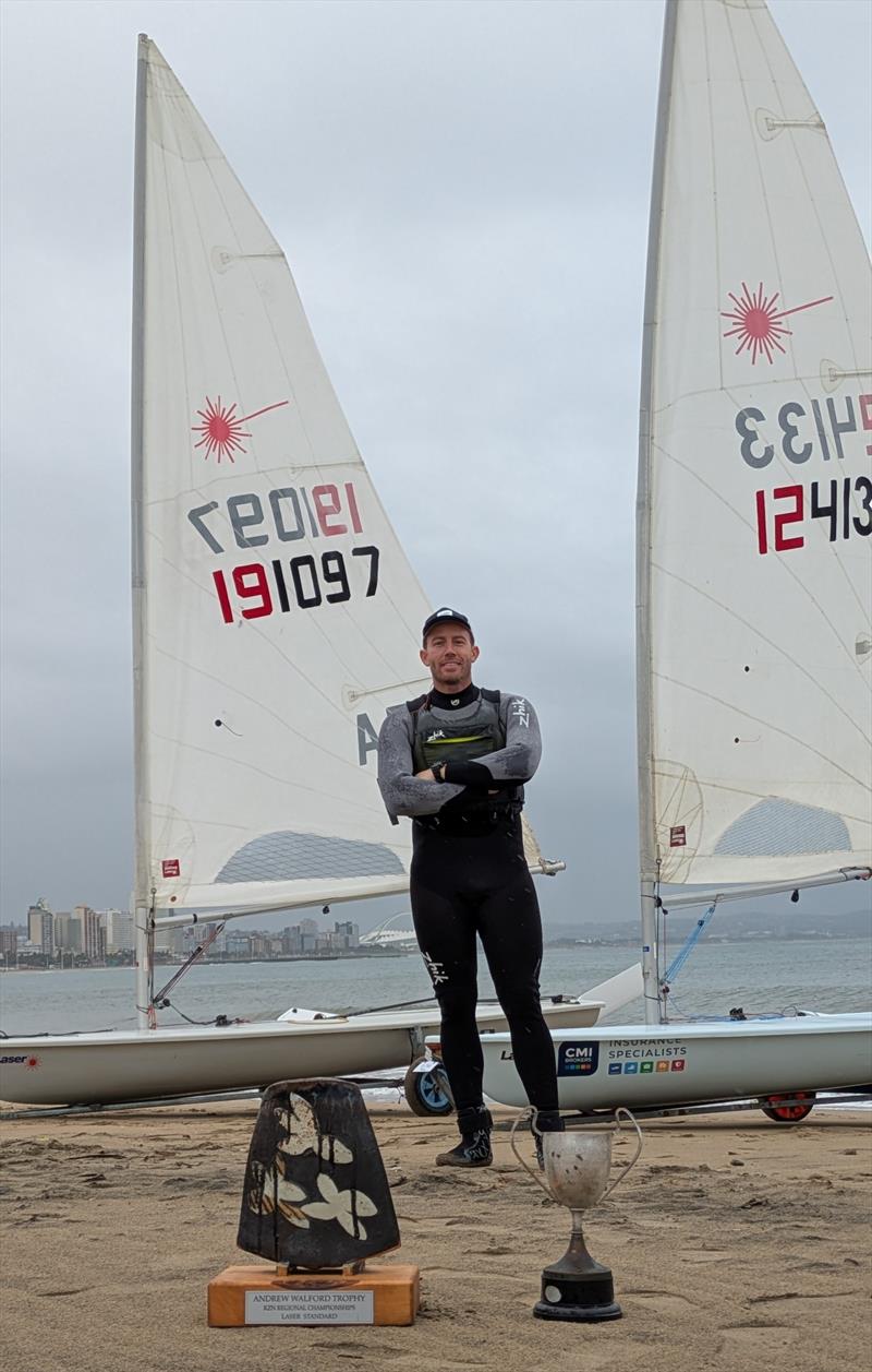 Rudy McNeill with his ILCA 7 trophies