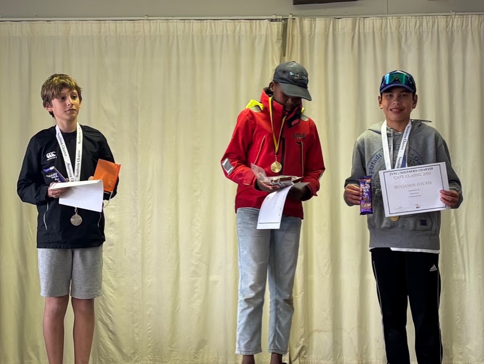 Optimist A prizegiving at the ZVYC Cape Classic
