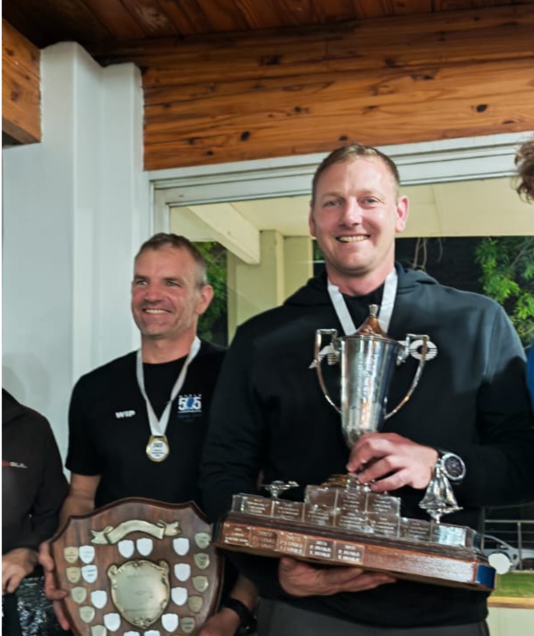 Trophy presentation at the 505 Nationals