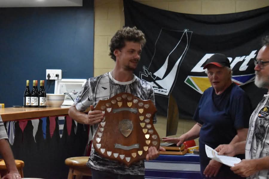 Bradley Levin at the Dart 18 prizegiving