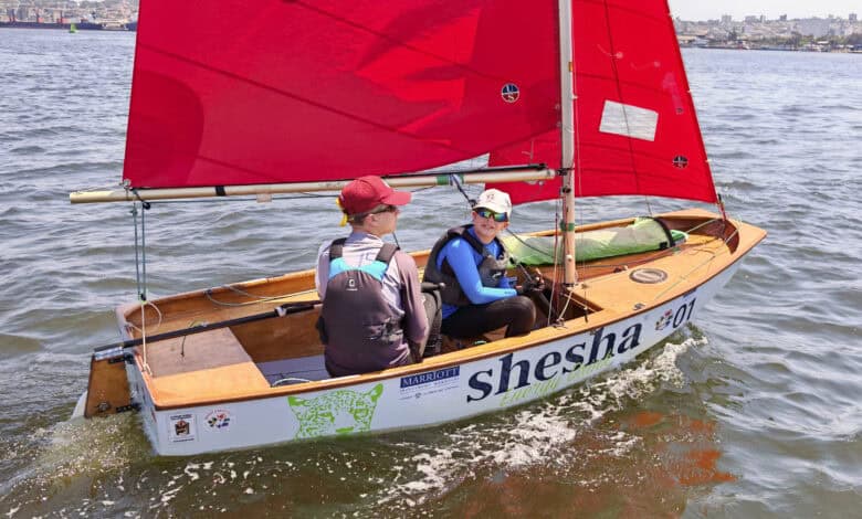 Gust and Kai Funke, runners-up in the KZN Mirror Regionals at Point Yacht Club.